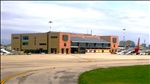 Italy - Venice - Treviso, Airport building from the catway